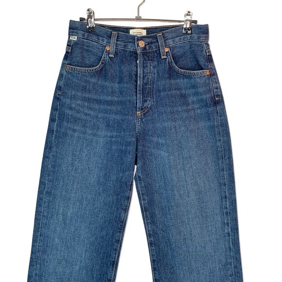 Citizens of Humanity Annina Jeans 24 Blue Denim High Rise Wide Leg Straight - Picture 5 of 16